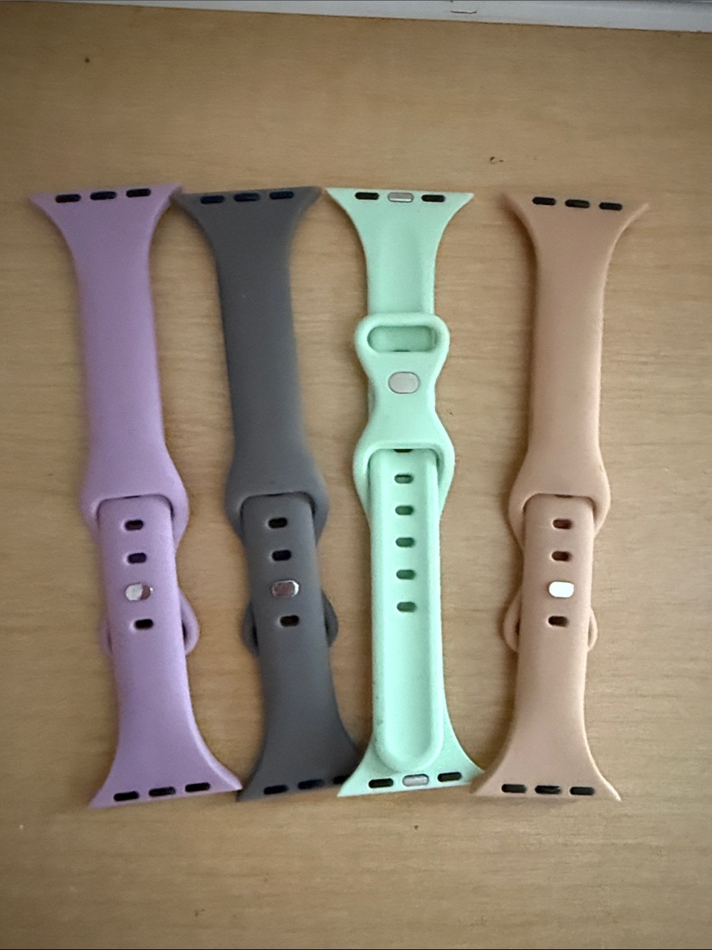 Silicone Replacement Smartwatch Bands - Lavender, Gray, Mint, Tan